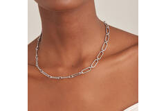  Link Up - Schakelcolliers - Zilver / Gerodineerd - 46-50 cm